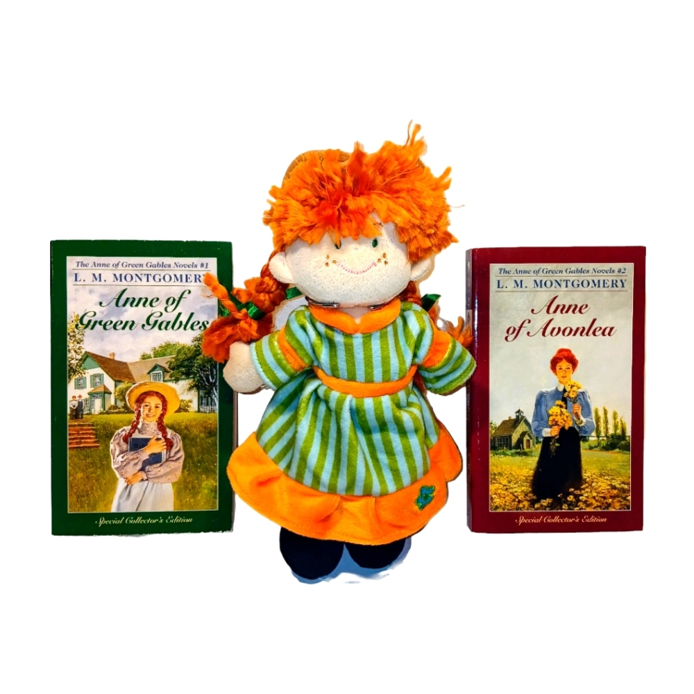 ANNE OF GREEN GABLES DOLL PLUS New PB Books #1 & 2 Special Collectors' Editions
